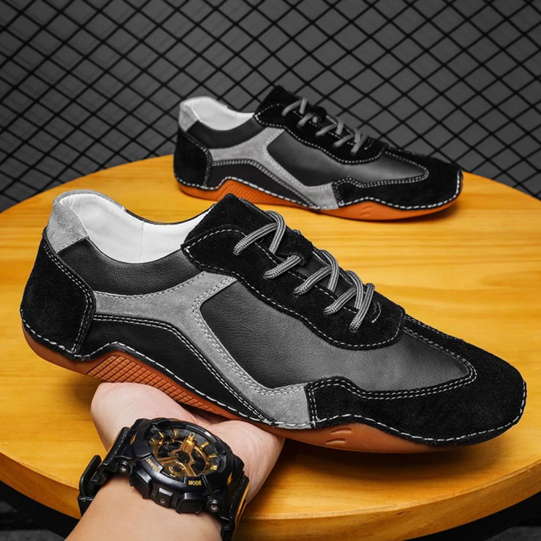 Giovanni Retro-Sport Leather Sneakers