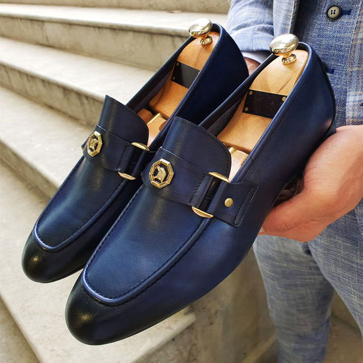 Giovanni Signature Leather Loafers