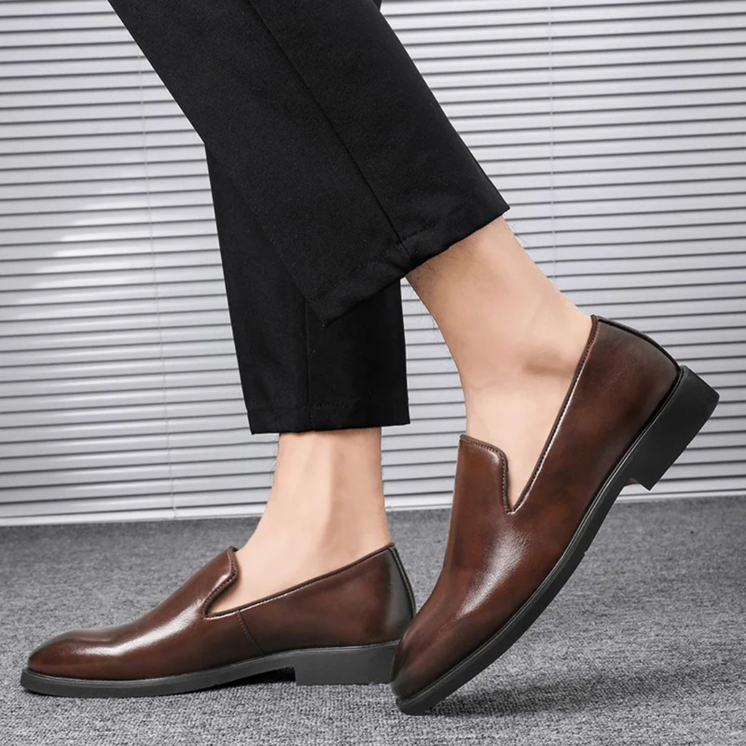 Salvatore Polished Leather Loafers