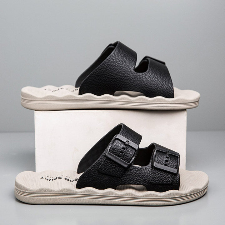 Soma Dual-Buckle Massage Slippers