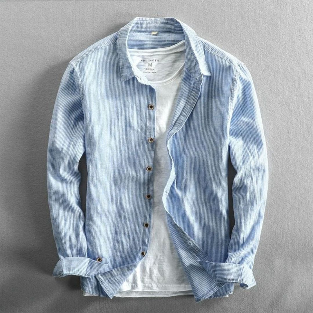 Sergio Linen Striped Shirt