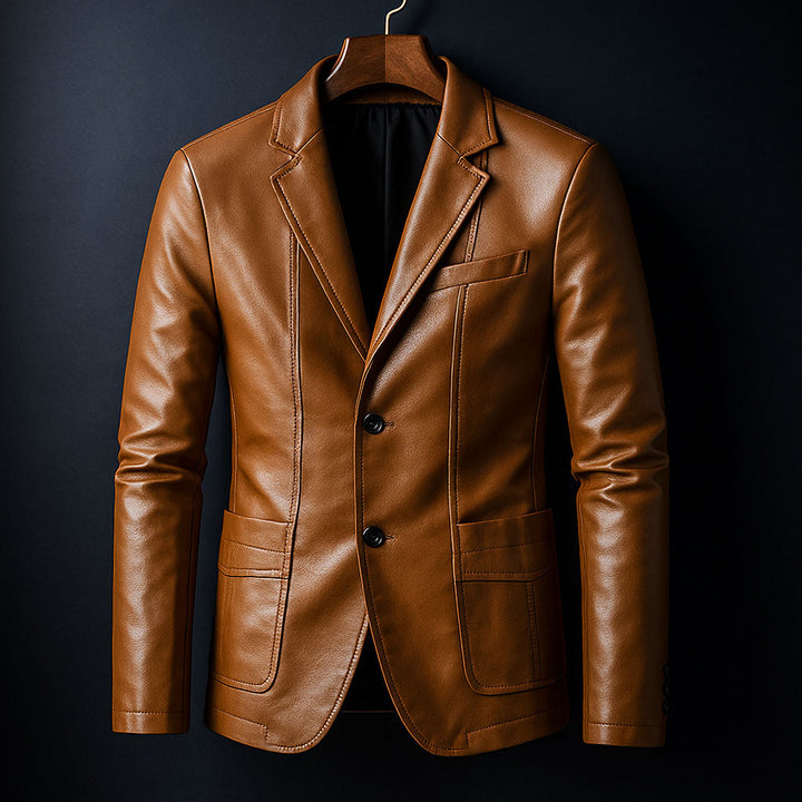 Vincenzo Leather Blazer