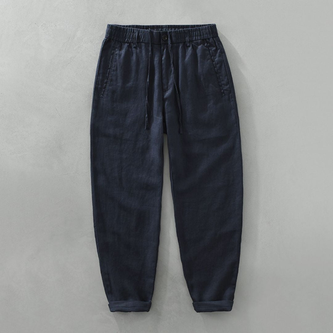 Leandro Linen Drawstring Trousers