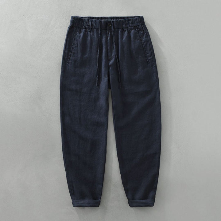 Leandro Linen Drawstring Trousers