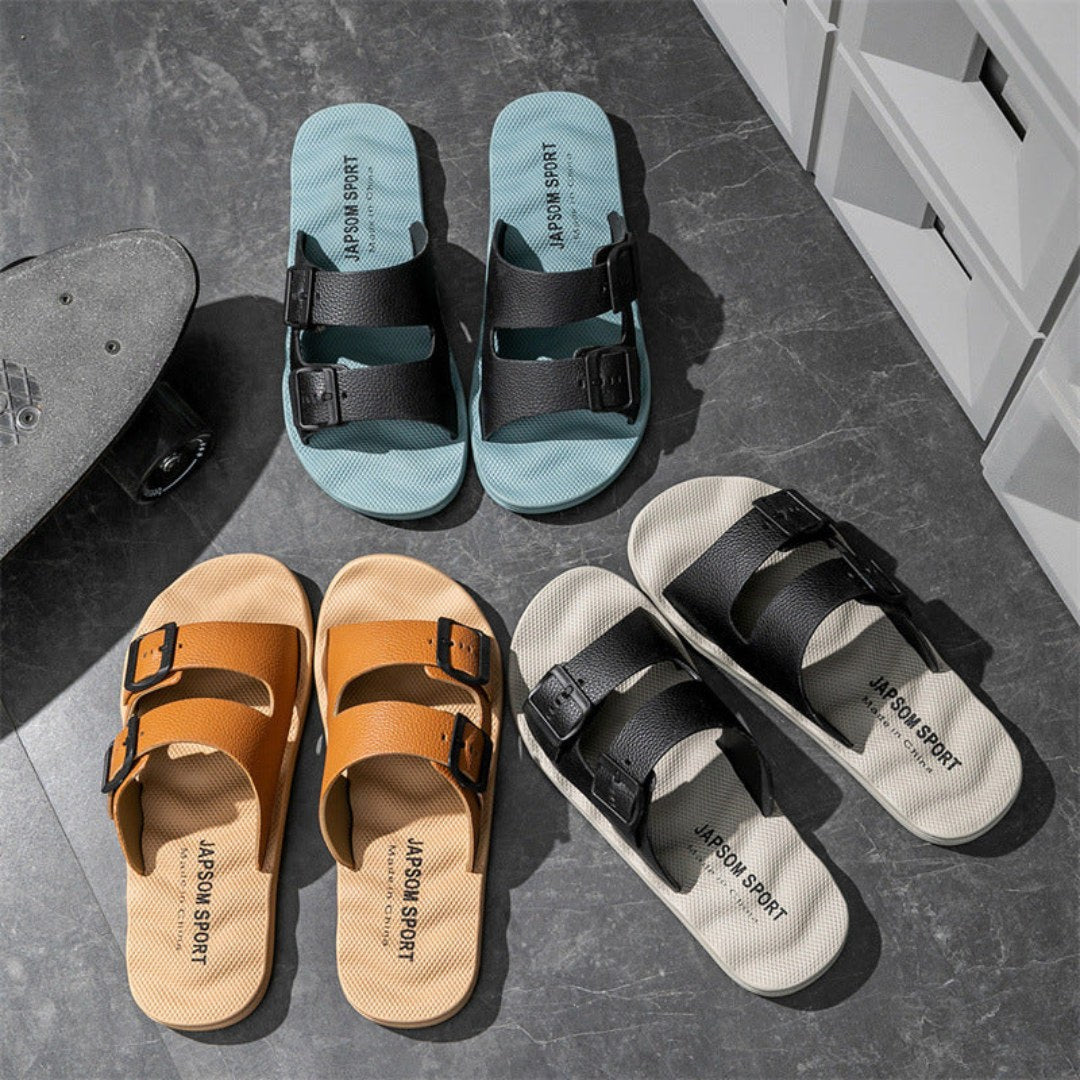 Soma Dual-Buckle Massage Slippers