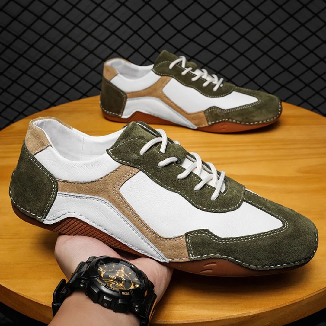 Giovanni Retro-Sport Leather Sneakers