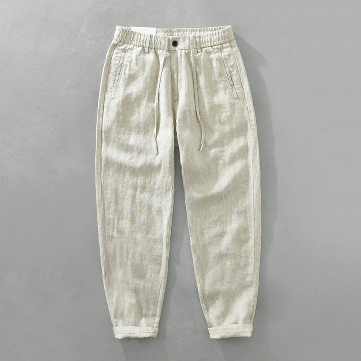 Leandro Linen Drawstring Trousers