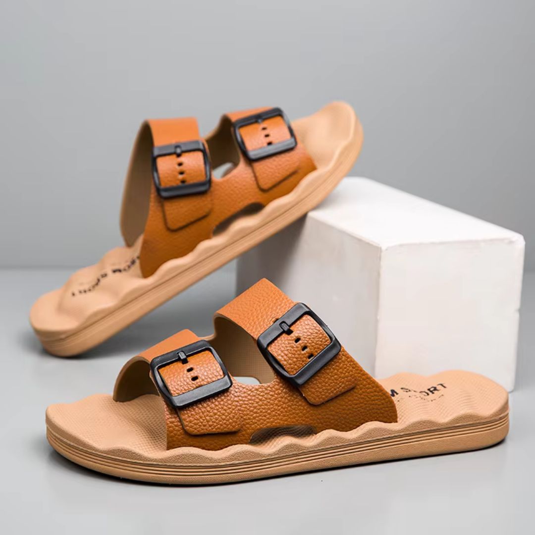 Soma Dual-Buckle Massage Slippers