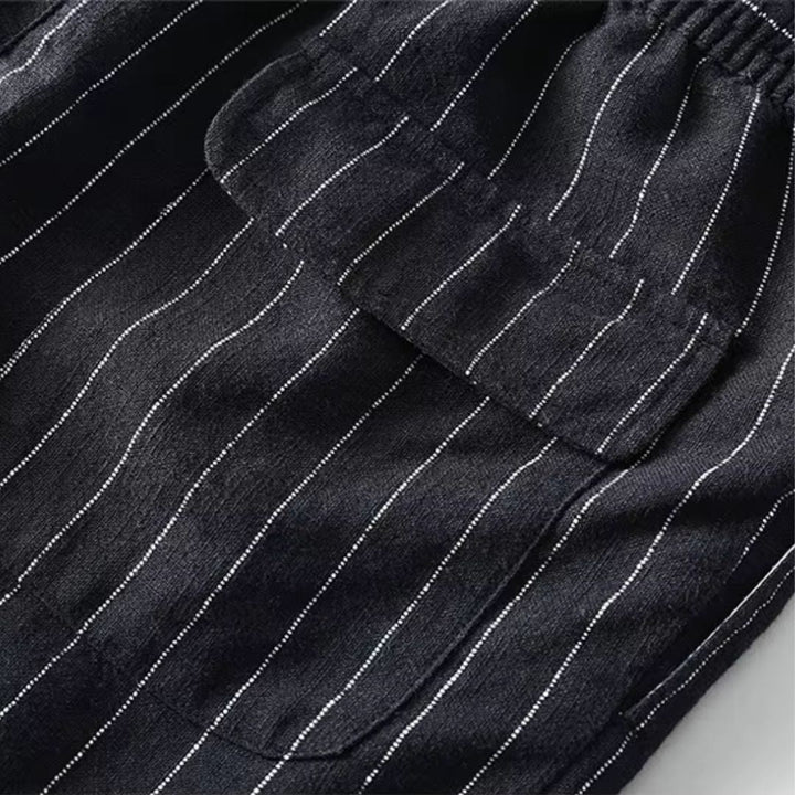 Dario Linen Striped Shorts