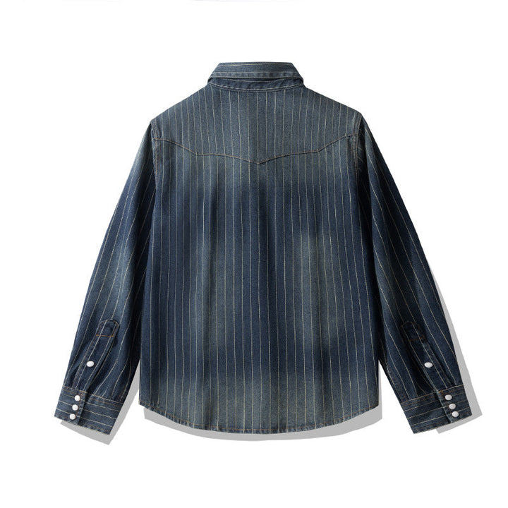 Leon Pinstripe Denim Shirt