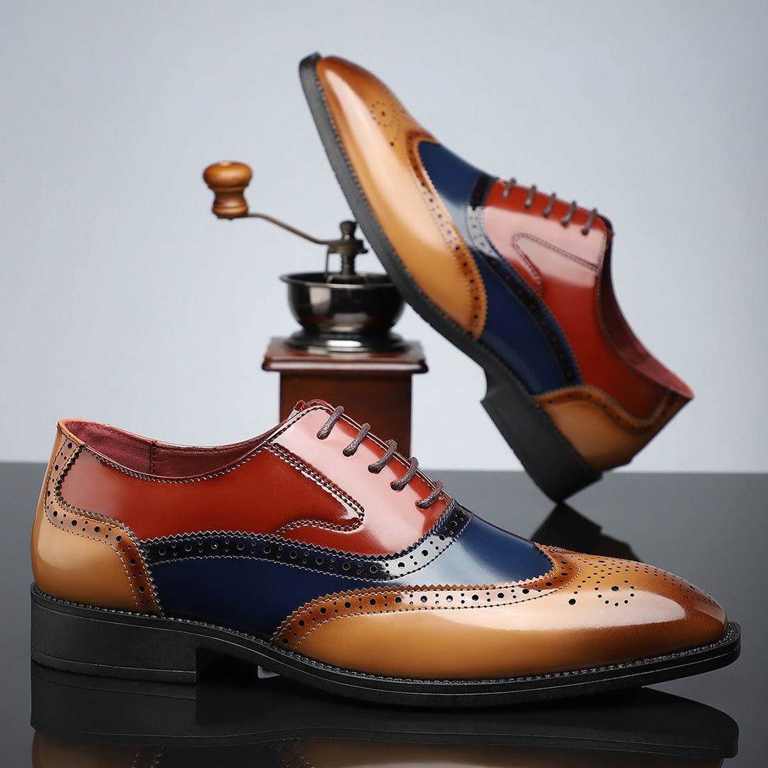 Santiago Leather Wingtip Dress Shoes