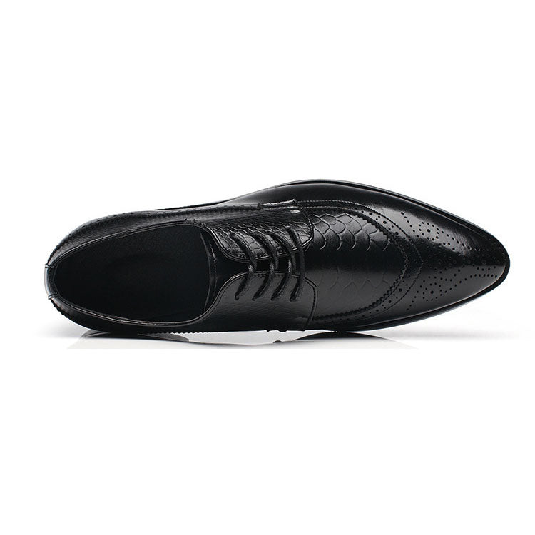 Domenico Embossed Wingtip Shoes