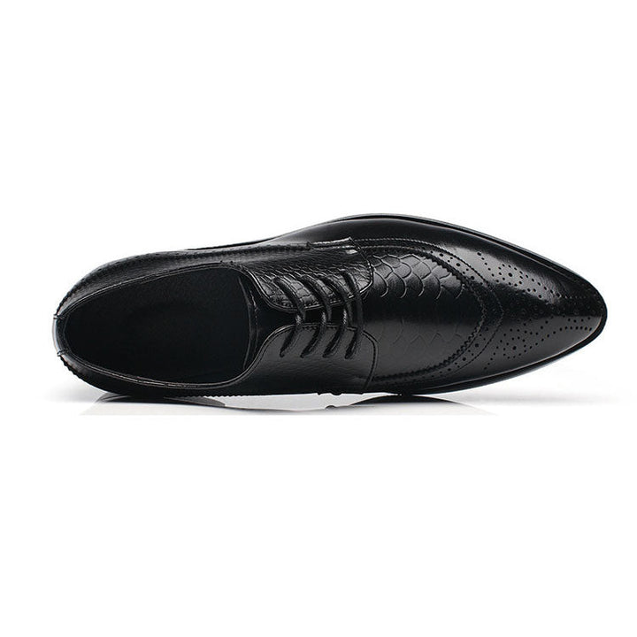 Domenico Embossed Wingtip Shoes