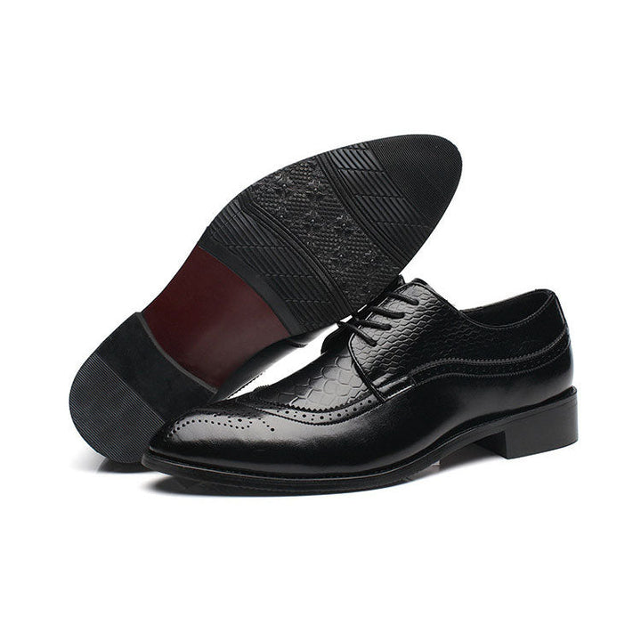 Domenico Embossed Wingtip Shoes
