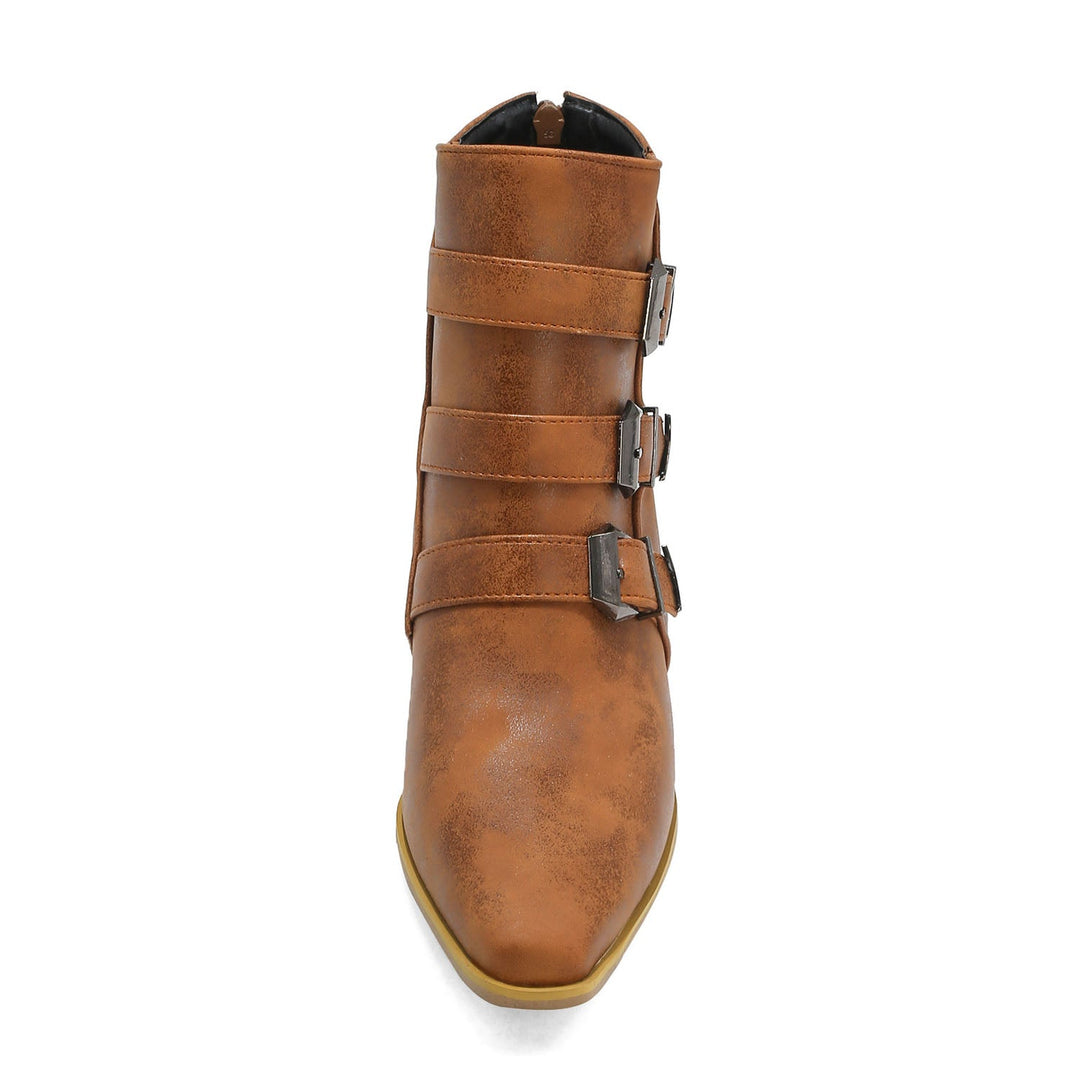 Elodie Buckle Ankle Boots