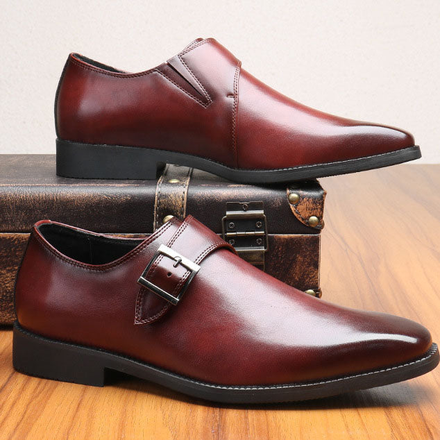 Elliot Single-Monk Leather Oxfords