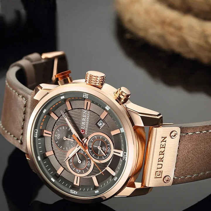 Renzo Chronograph Leather Watch