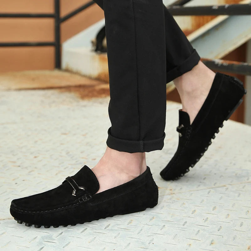 Leonardo Suede Bit Loafers