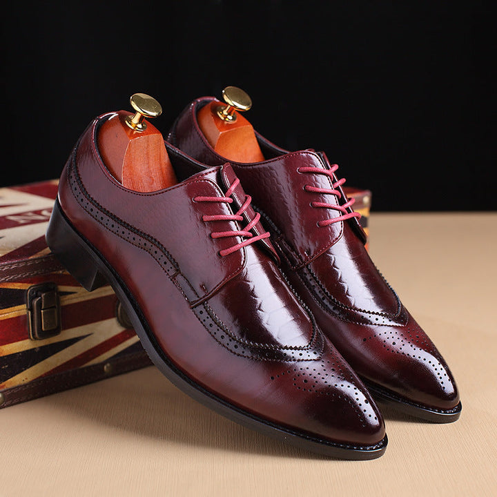 Domenico Embossed Wingtip Shoes