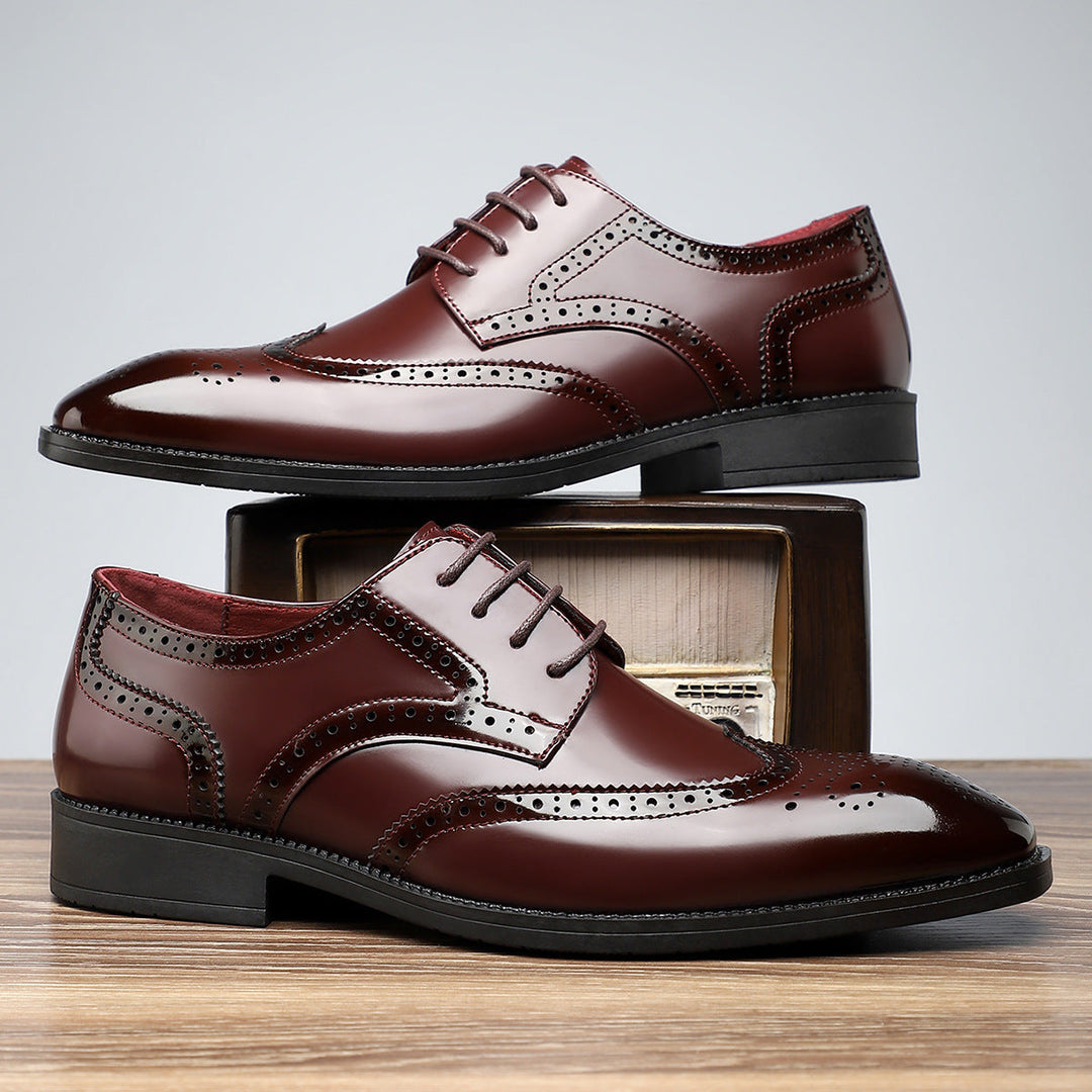 Santiago Leather Wingtip Dress Shoes