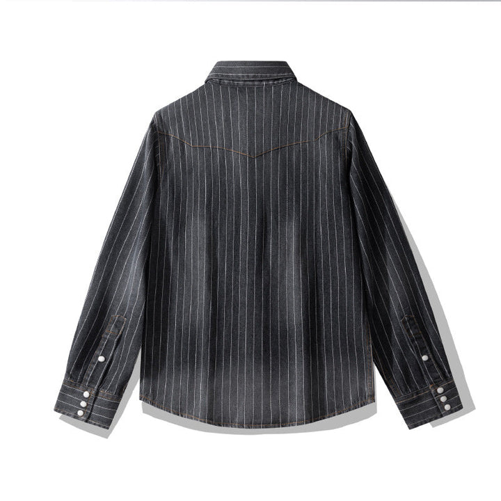 Leon Pinstripe Denim Shirt