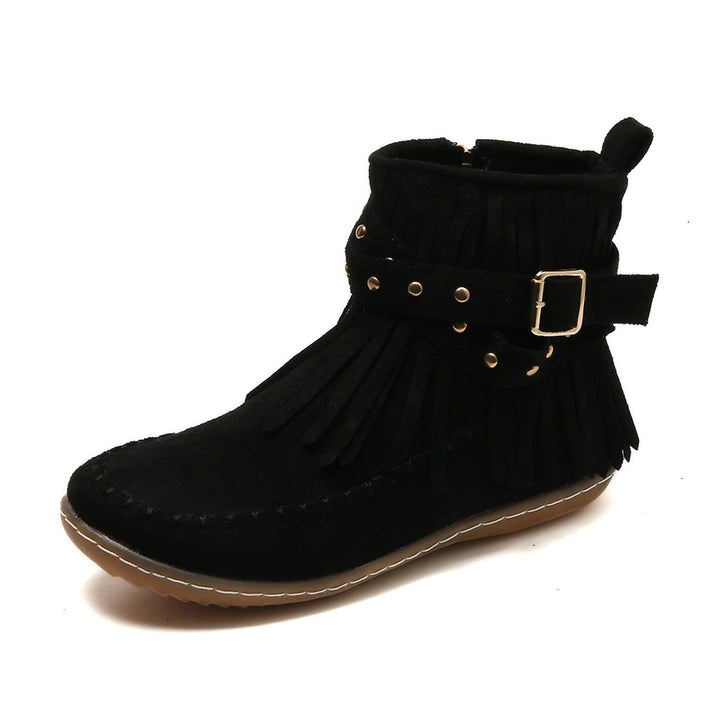 Esmeralda Fringe Vegan Leather Boots
