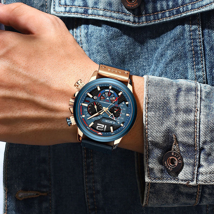 Valerio Chronograph Leather Watch