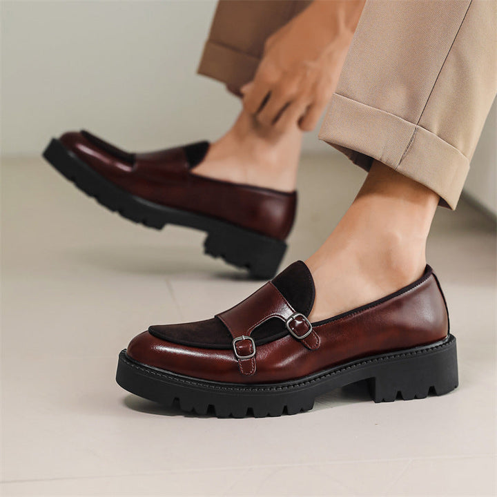 Tiziano Dual Monk Leather Loafers