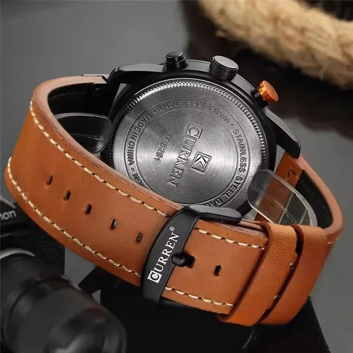 Renzo Chronograph Leather Watch