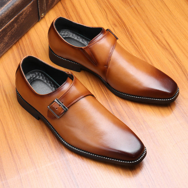 Elliot Single-Monk Leather Oxfords