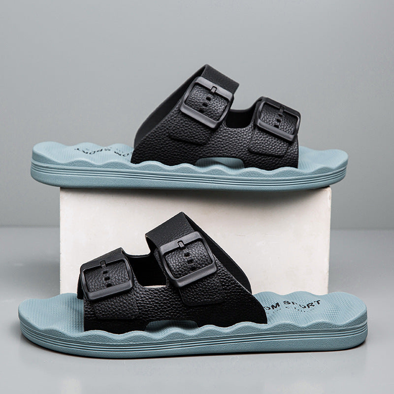 Soma Dual-Buckle Massage Slippers