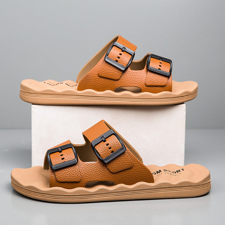 Soma Dual-Buckle Massage Slippers