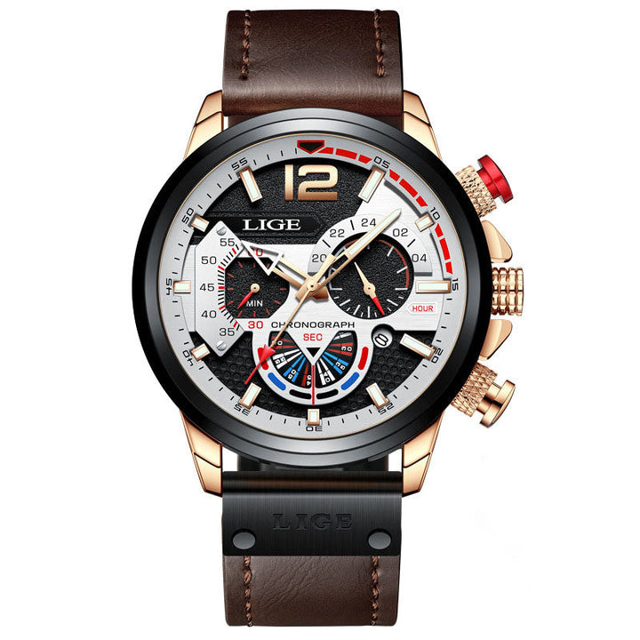 Valerio Chronograph Leather Watch