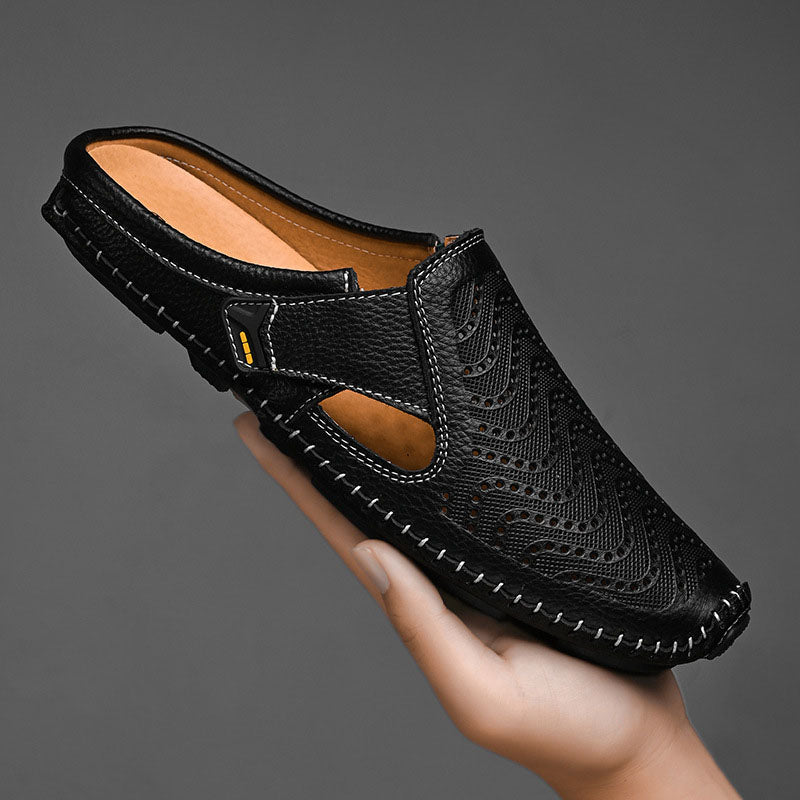 Giulio Perforated Leather Sandals