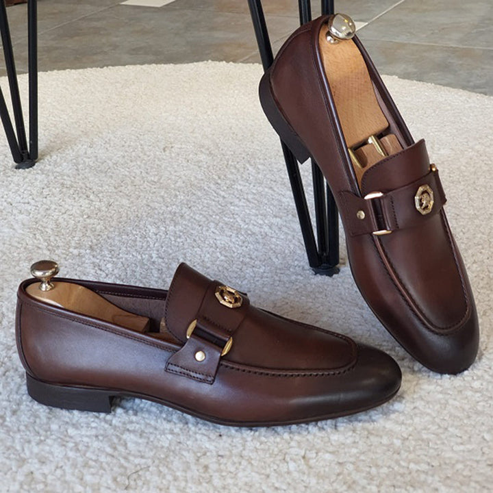 Giovanni Signature Leather Loafers