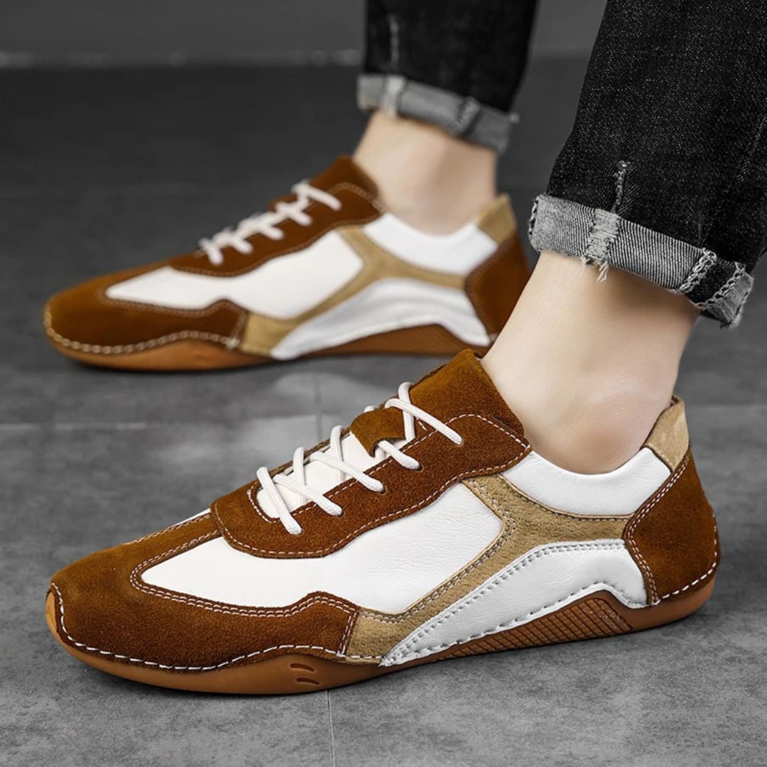 Giovanni Retro-Sport Leather Sneakers