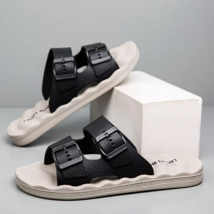 Soma Dual-Buckle Massage Slippers