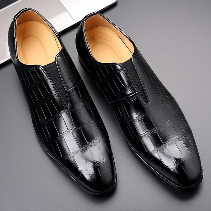 Salvatore Embossed Leather Loafers