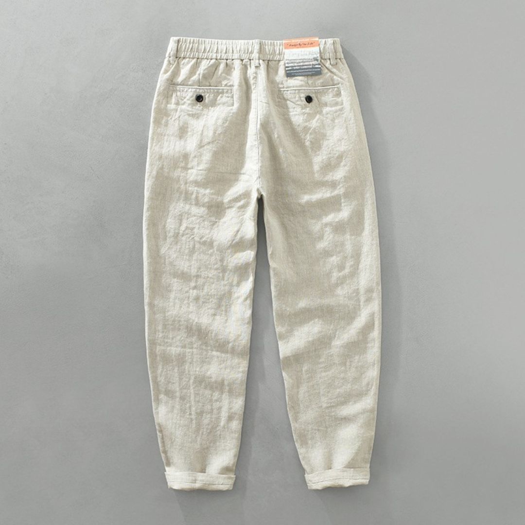 Leandro Linen Drawstring Trousers