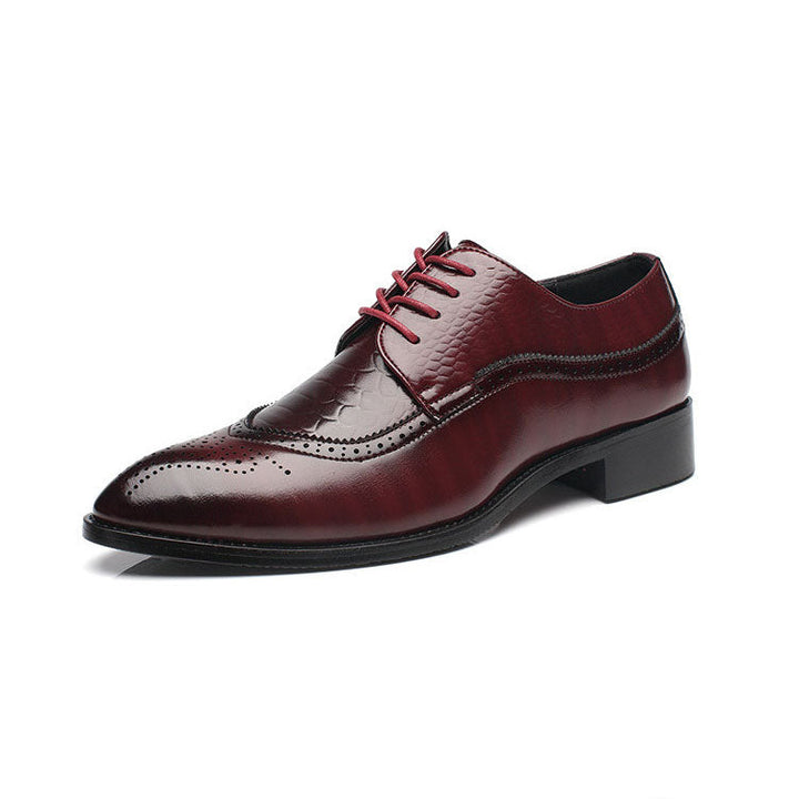 Domenico Embossed Wingtip Shoes