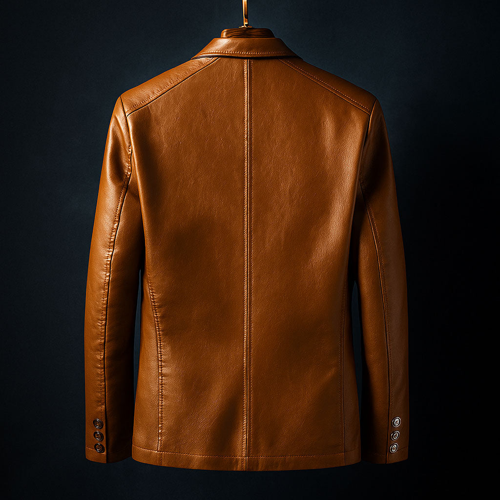 Vincenzo Leather Blazer