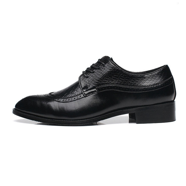 Domenico Embossed Wingtip Shoes