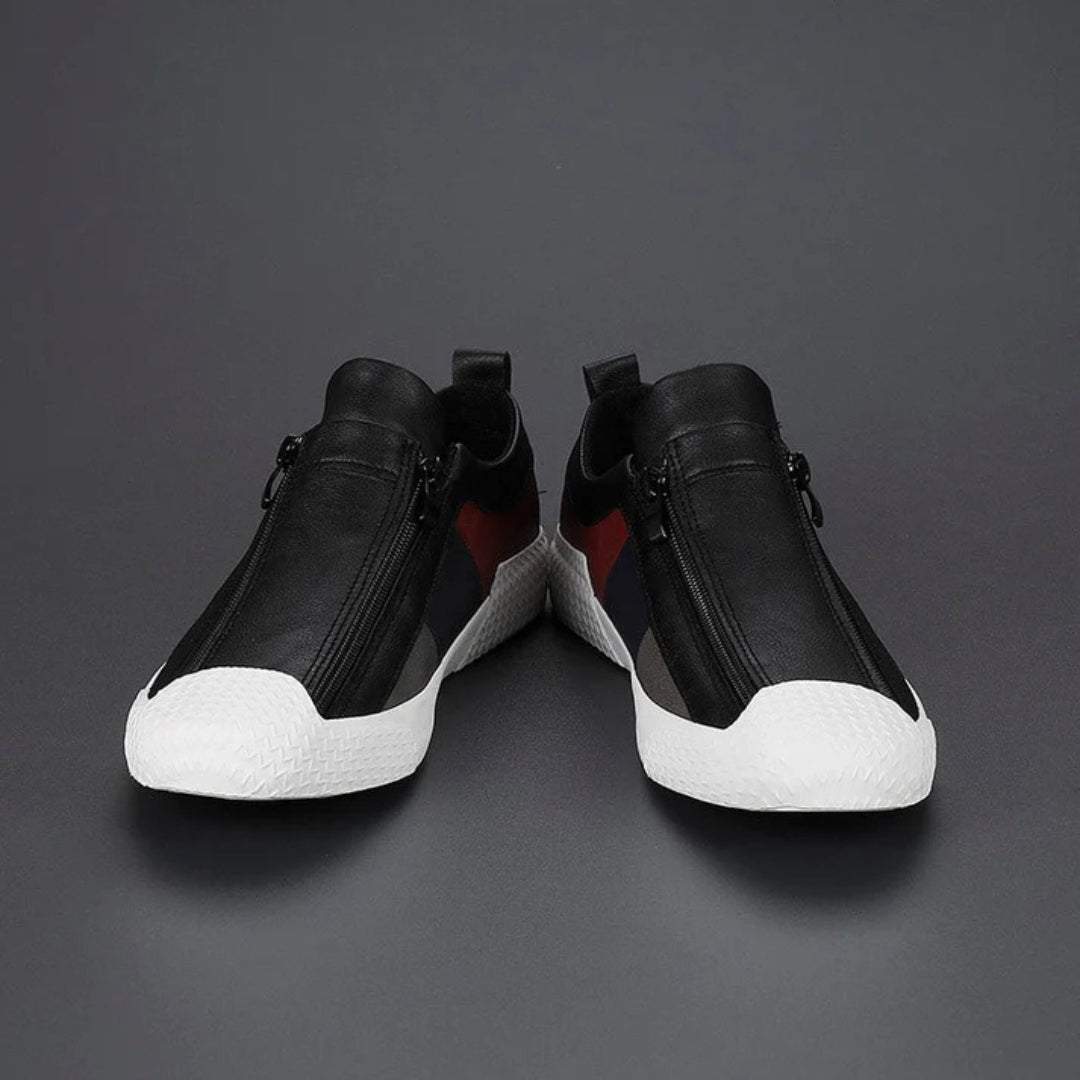 Lorenzo Panelled Leather Slip-Ons