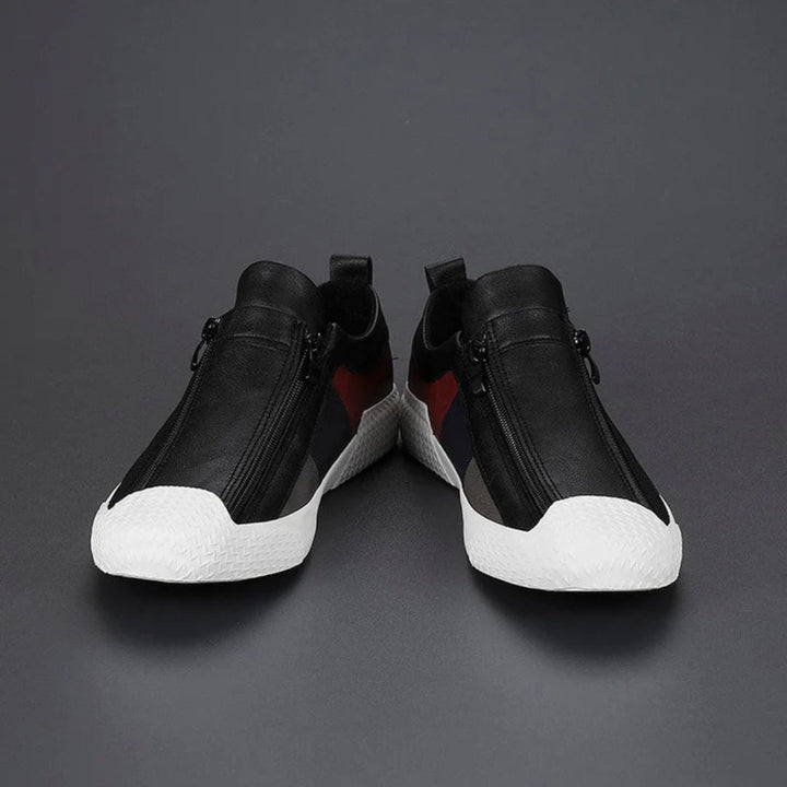 Lorenzo Panelled Leather Slip-Ons