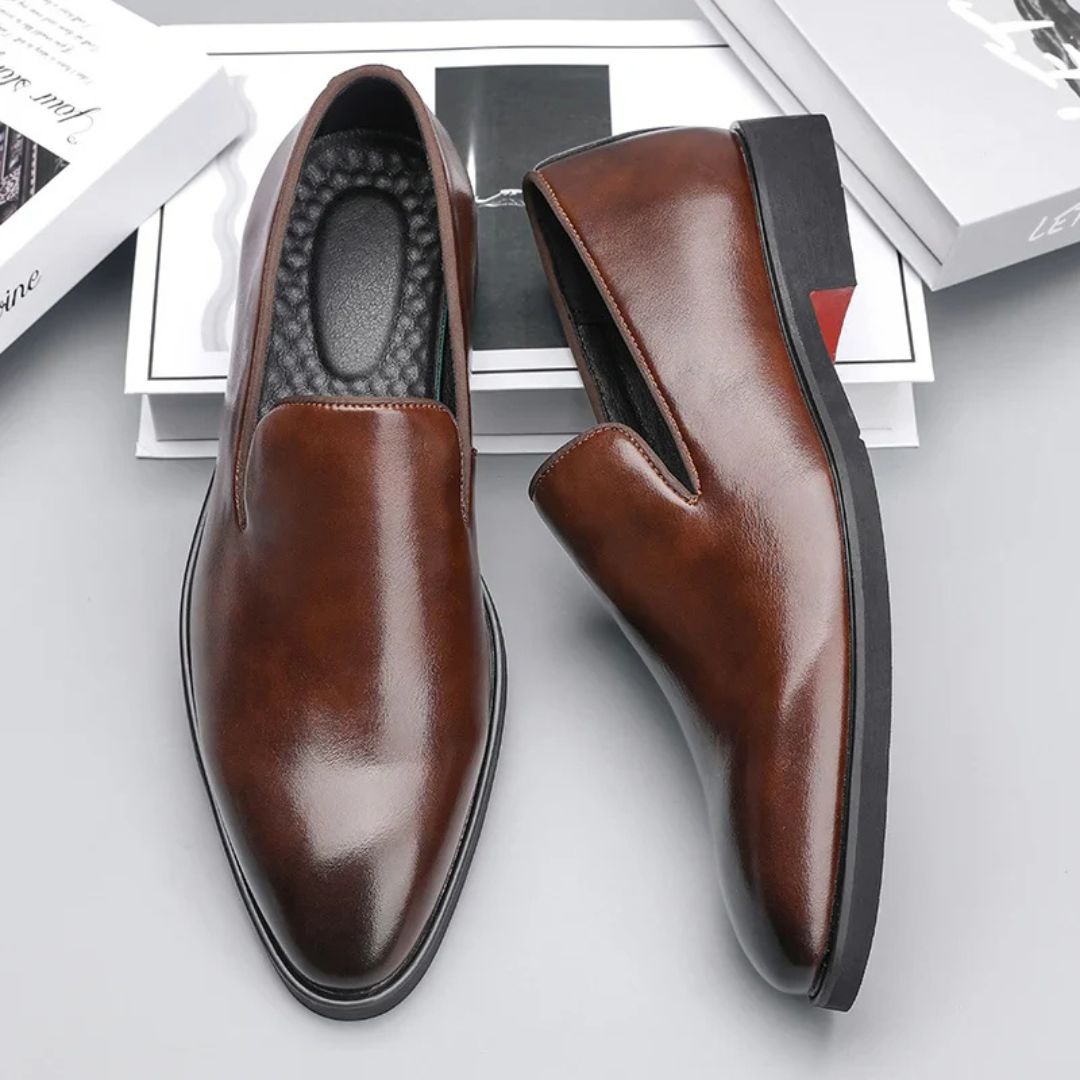 Salvatore Polished Leather Loafers