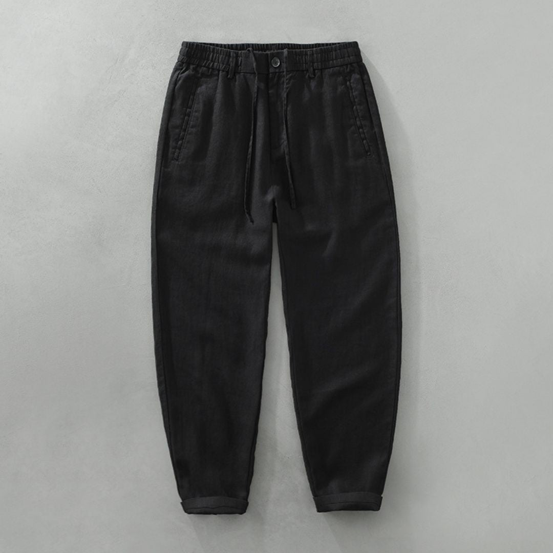 Leandro Linen Drawstring Trousers