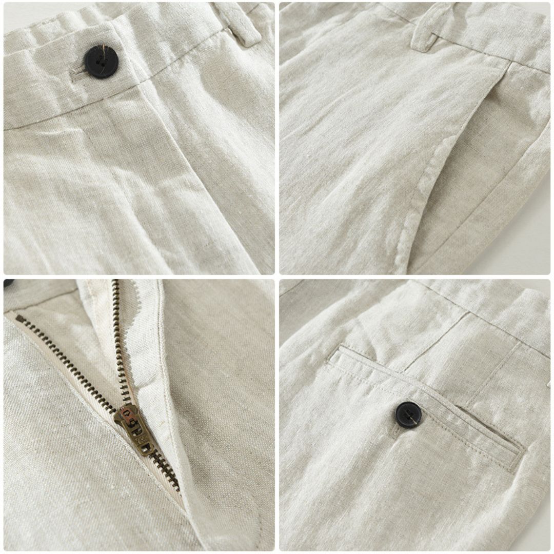 Vareen™  Linen Straight Trousers