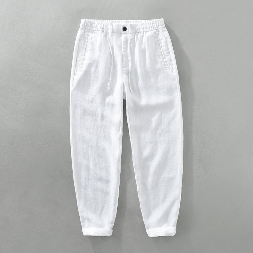 Leandro Linen Drawstring Trousers