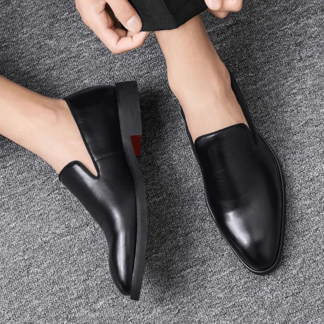 Salvatore Polished Leather Loafers