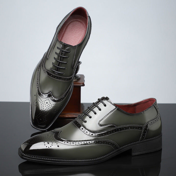Santiago Leather Wingtip Dress Shoes